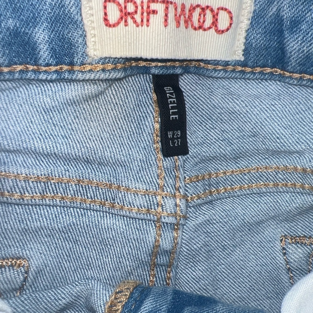 Driftwood Women's Jeans Gizelle embroidered side panels 28 waist 5-pocket - Picture 7 of 9